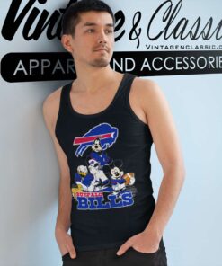 Buffalo Bills Mickey Mouse Donald Duck Goofy Tank Top Racerback