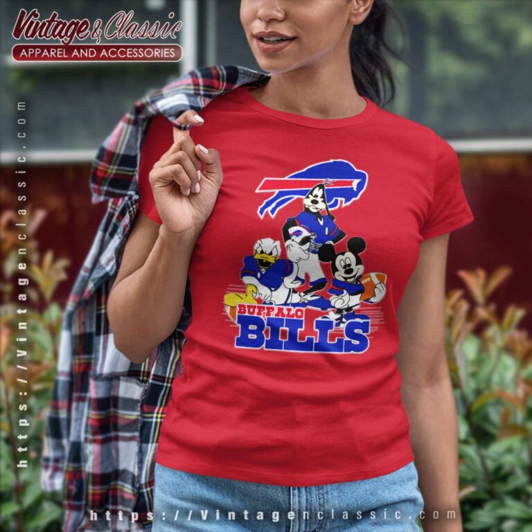 Buffalo Bills Mickey Mouse Donald Duck Goofy Women TShirt Buffalo Bills Mickey Mouse Donald Duck Goofy Women TShirt