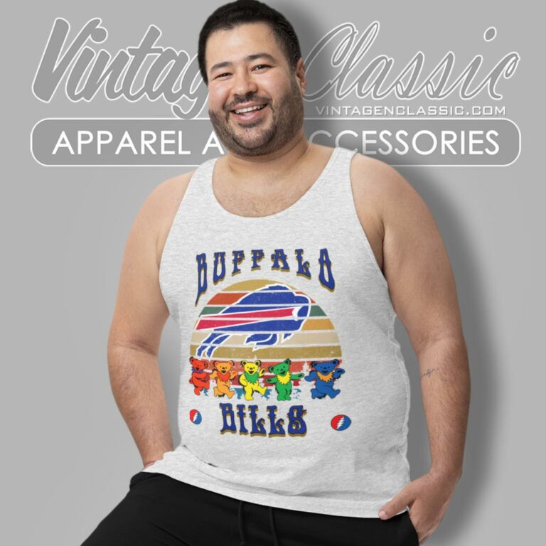 Buffalo Bills Nfl Grateful Dancing Bears Retro Tank Top Racerback Buffalo Bills Nfl Grateful Dancing Bears Retro Tank Top Racerback