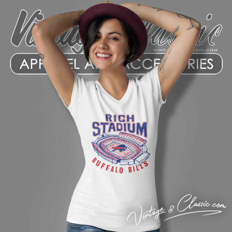 Buffalo Bills Rich Stadium Football V Neck TShirt Buffalo Bills Rich Stadium Football V Neck TShirt