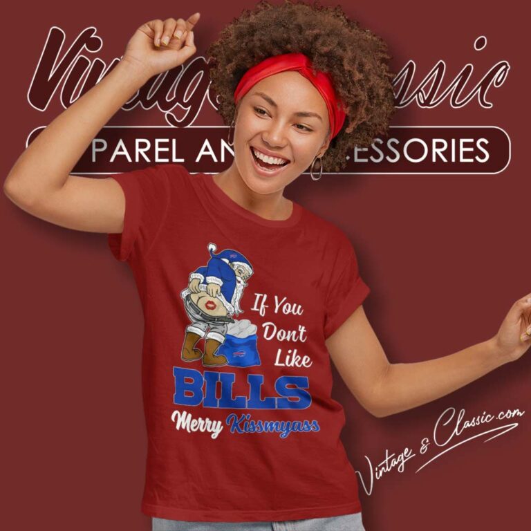 Buffalo Bills Santa Kissmyass Funny Xmas Women TShirt Buffalo Bills Santa Kissmyass Funny Xmas Women TShirt