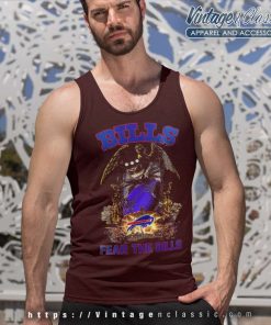 Buffalo Bills Shirt Fear The Bills Jack Skellington Halloween Tank Top Racerback