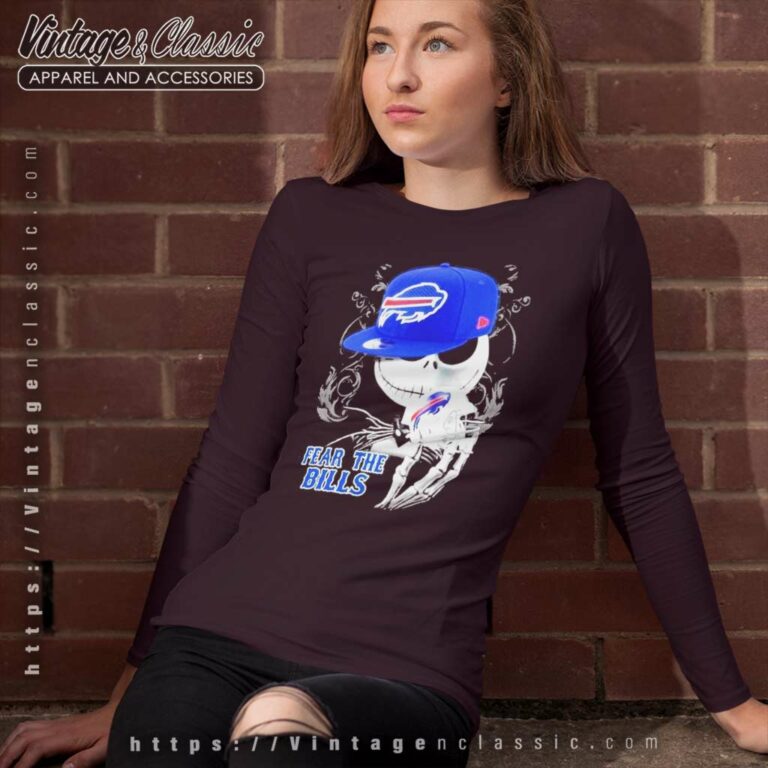 Buffalo Bills Shirt Jack Skellington Fear The Bills Halloween Long Sleeve Tee Buffalo Bills Shirt Jack Skellington Fear The Bills Halloween Long Sleeve Tee
