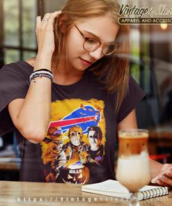 Buffalo Bills Shirt Michael Myers Freddy Krueger Jason Voorhees Halloween Women TShirt