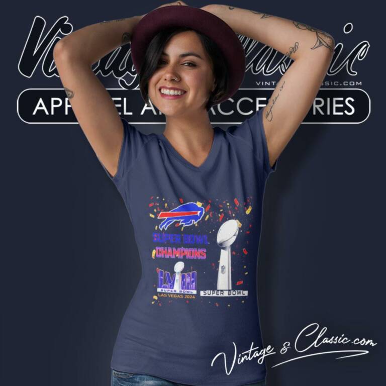 Buffalo Bills Shirt Super Bowl Champions Lviii Las Vegas 2024 V Neck TShirt Buffalo Bills Shirt Super Bowl Champions Lviii Las Vegas 2024 V Neck TShirt