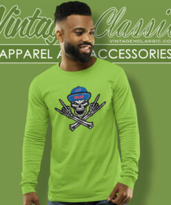 Buffalo Bills Skull Shirt Gift For Fans Long Sleeve Tee