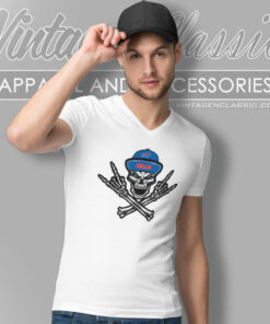 Buffalo Bills Skull Shirt Gift For Fans V Neck TShirt