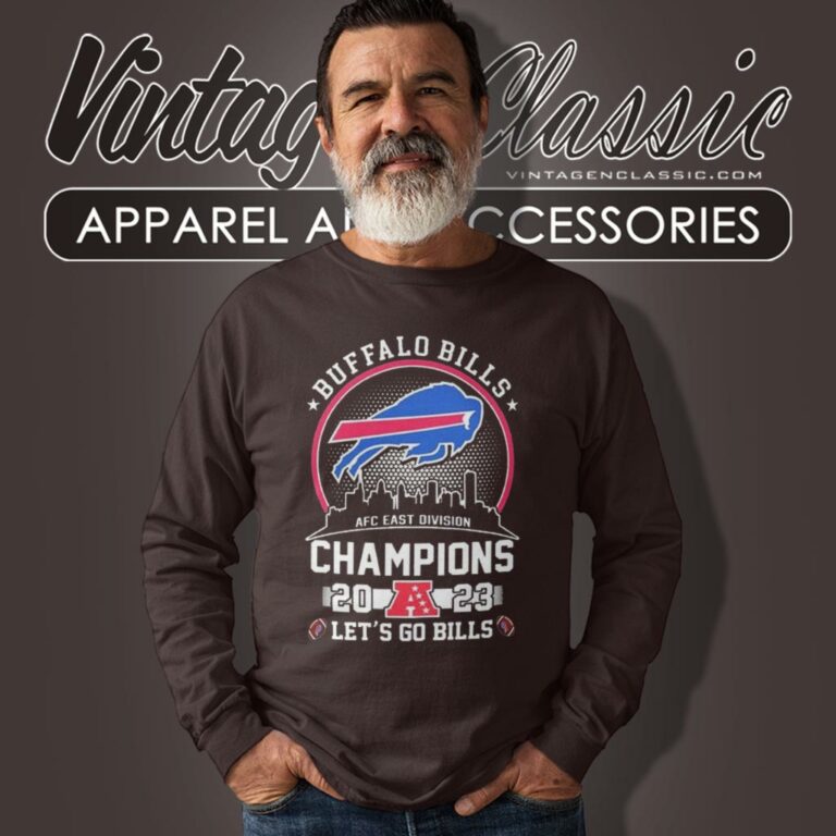Buffalo Bills Skyline Afc East Division Champions 2023 Lets Go Bills Long Sleeve Tee Buffalo Bills Skyline Afc East Division Champions 2023 Lets Go Bills Long Sleeve Tee