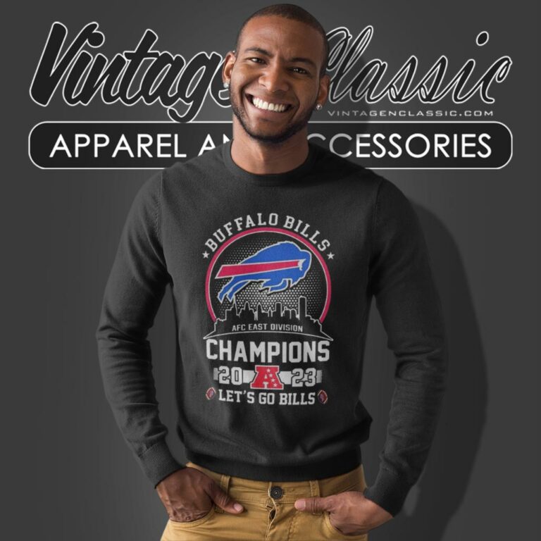 Buffalo Bills Skyline Afc East Division Champions 2023 Lets Go Bills Sweatshirt Buffalo Bills Skyline Afc East Division Champions 2023 Lets Go Bills Sweatshirt