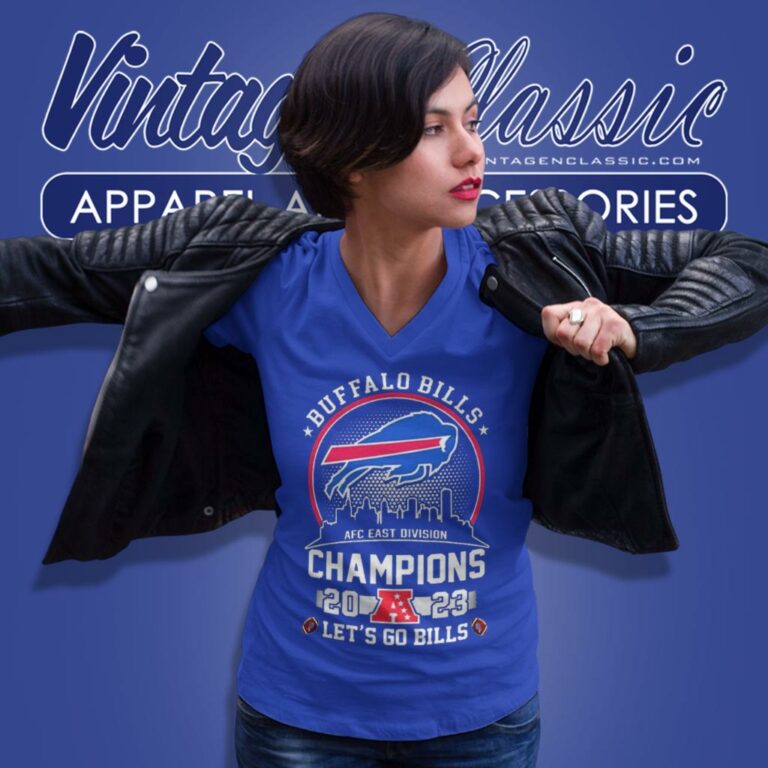 Buffalo Bills Skyline Afc East Division Champions 2023 Lets Go Bills V Neck TShirt Buffalo Bills Skyline Afc East Division Champions 2023 Lets Go Bills V Neck TShirt