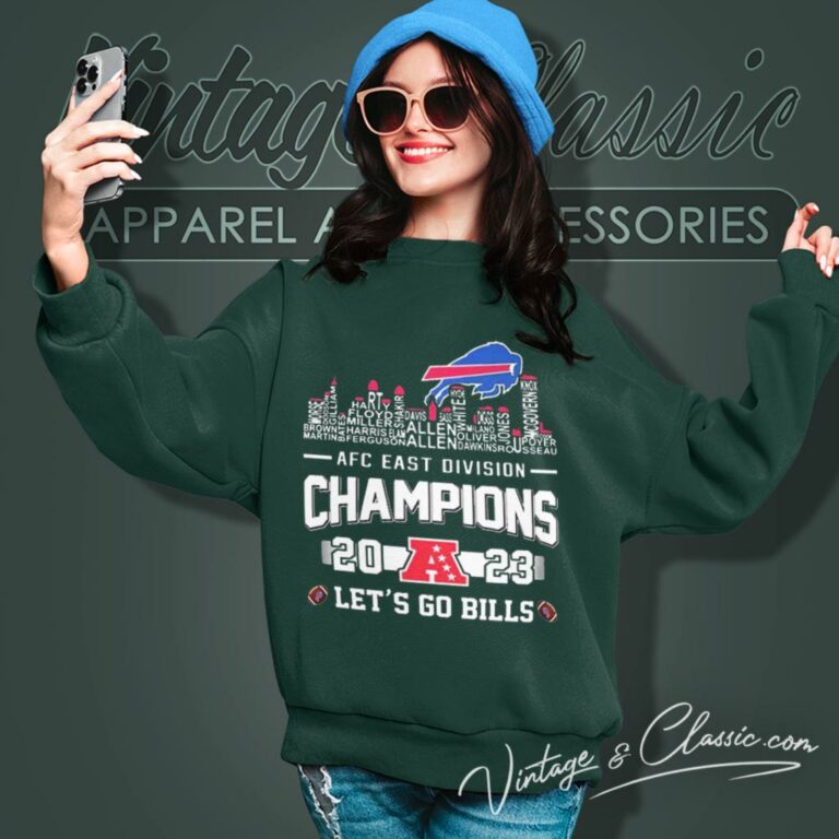 Buffalo Bills Skyline Players Name 2023 Afc East Division Champions Lets Go Bills Sweatshirt Buffalo Bills Skyline Players Name 2023 Afc East Division Champions Lets Go Bills Sweatshirt
