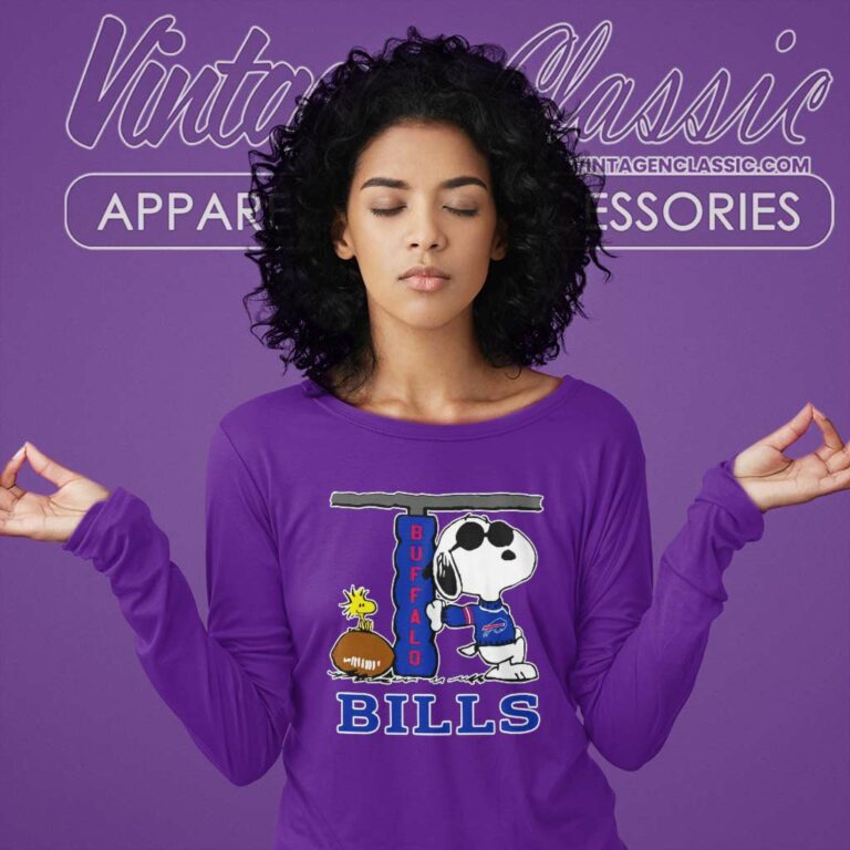 Buffalo Bills Snoopy Joe Cool Long Sleeve Tee Buffalo Bills Snoopy Joe Cool Long Sleeve Tee
