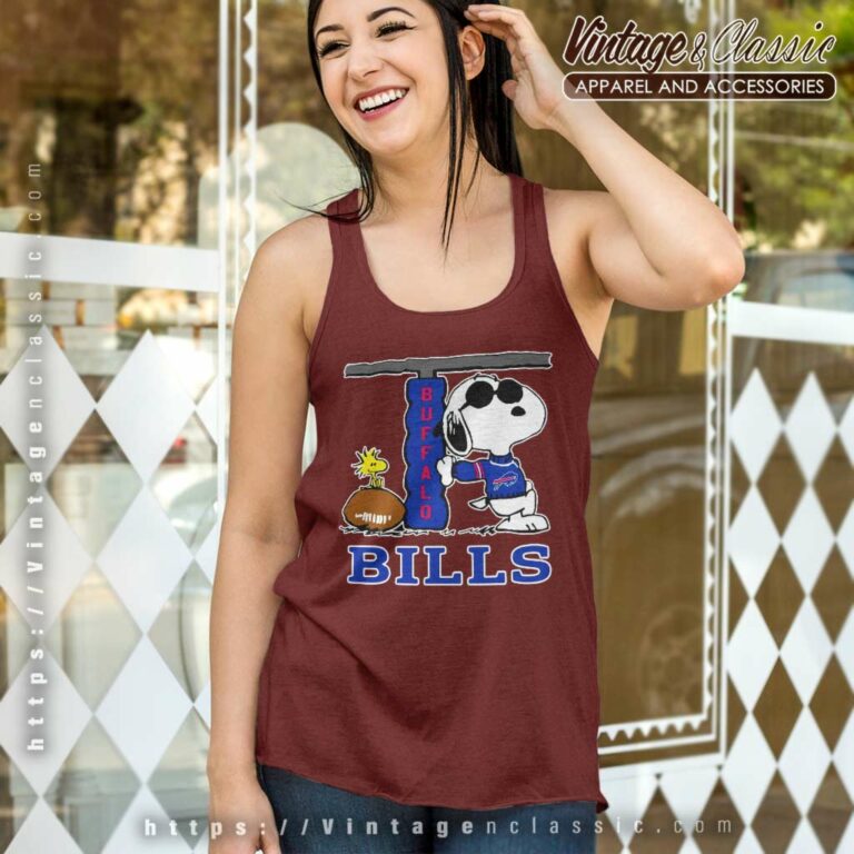 Buffalo Bills Snoopy Joe Cool Tank Top Racerback Buffalo Bills Snoopy Joe Cool Tank Top Racerback