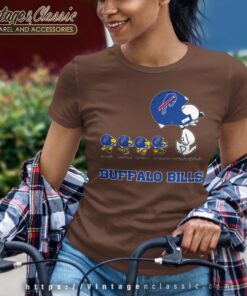 Buffalo Bills Snoopy Woodstock Team Walking Women T shirt