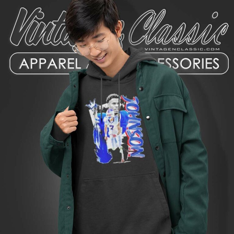 Buffalo Bills Taron Johnson Football Paper Hoodie Buffalo Bills Taron Johnson Football Paper Hoodie