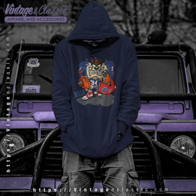 Buffalo Bills Taz Looney Tunes Thurman Thomas Football Hoodie Buffalo Bills Taz Looney Tunes Thurman Thomas Football Hoodie