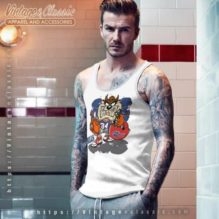 Buffalo Bills Taz Looney Tunes Thurman Thomas Football Tank Top Racerback Buffalo Bills Taz Looney Tunes Thurman Thomas Football Tank Top Racerback