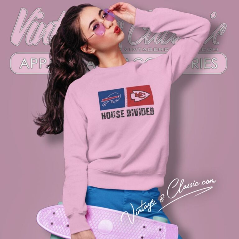 Buffalo Bills Vs Kansas City Chiefs House Divided Sweatshirt Buffalo Bills Vs Kansas City Chiefs House Divided Sweatshirt