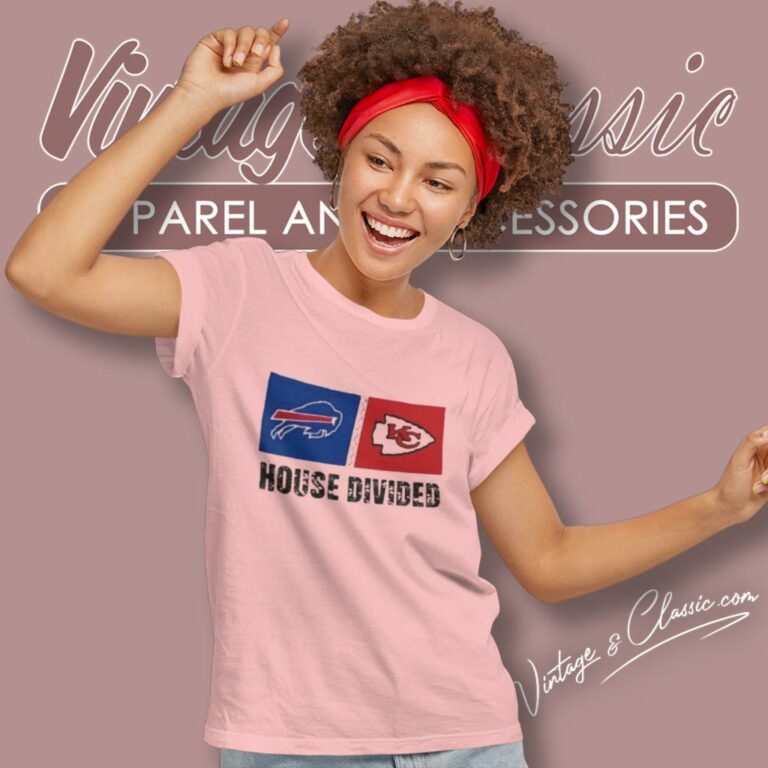 Buffalo Bills Vs Kansas City Chiefs House Divided Women T Shirt Buffalo Bills Vs Kansas City Chiefs House Divided Women T Shirt