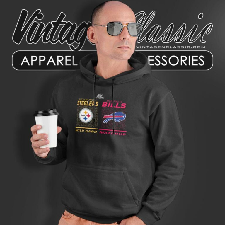 Buffalo Bills Vs Pittsburgh Steelers 2023 Nfl Wild Card Matchup Hoodie Buffalo Bills Vs Pittsburgh Steelers 2023 Nfl Wild Card Matchup Hoodie