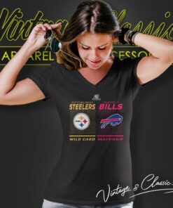 Buffalo Bills Vs Pittsburgh Steelers 2023 Nfl Wild Card Matchup V Neck TShirt