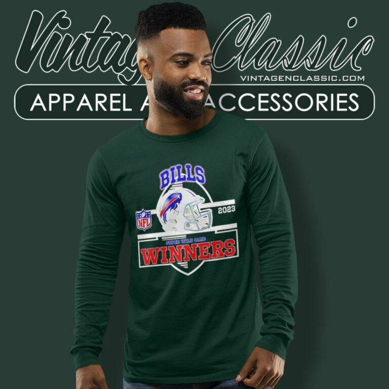 Buffalo Bills Winners Champions 2023 Super Wild Card Nfl Divisional Helmet Long Sleeve Tee Buffalo Bills Winners Champions 2023 Super Wild Card Nfl Divisional Helmet Long Sleeve Tee