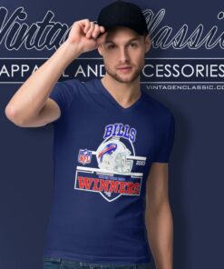 Buffalo Bills Winners Champions 2023 Super Wild Card Nfl Divisional Helmet V Neck TShirt