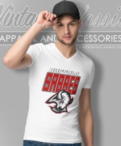 Buffalo Sabres Goat Head 90s Nhl V Neck TShirt