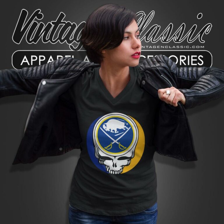 Buffalo Sabres Grateful Dead Steal Your Face V Neck TShirt Buffalo Sabres Grateful Dead Steal Your Face V Neck TShirt