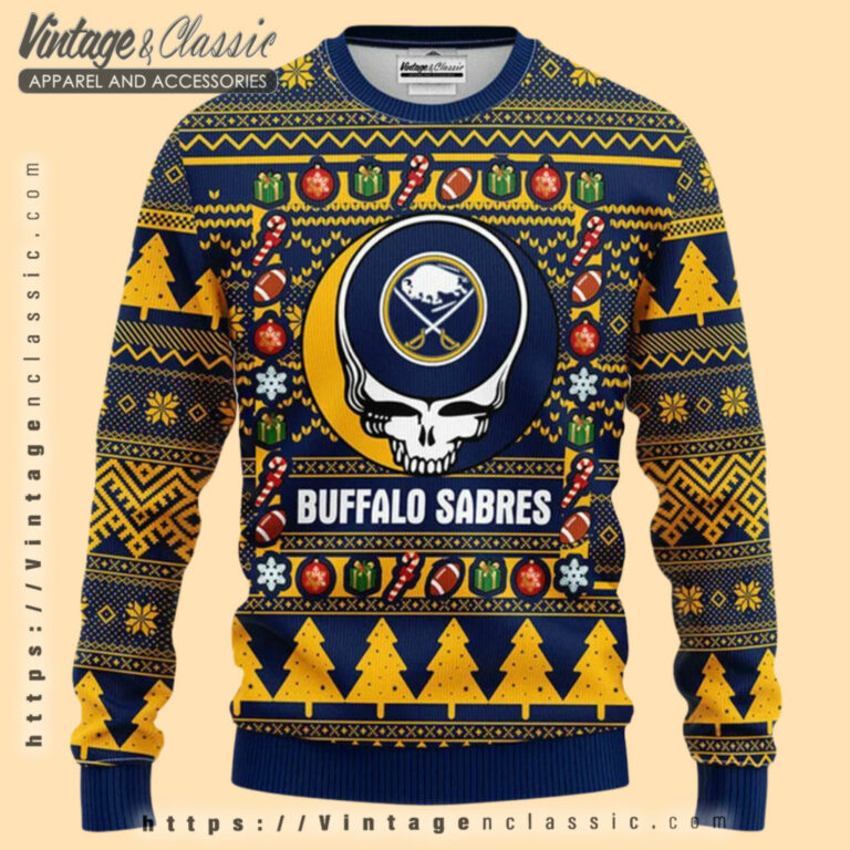 Buffalo Sabres Grateful Dead Ugly Sweater Ugly Christmas Sweater Buffalo Sabres Grateful Dead Ugly Sweater Ugly Christmas Sweater