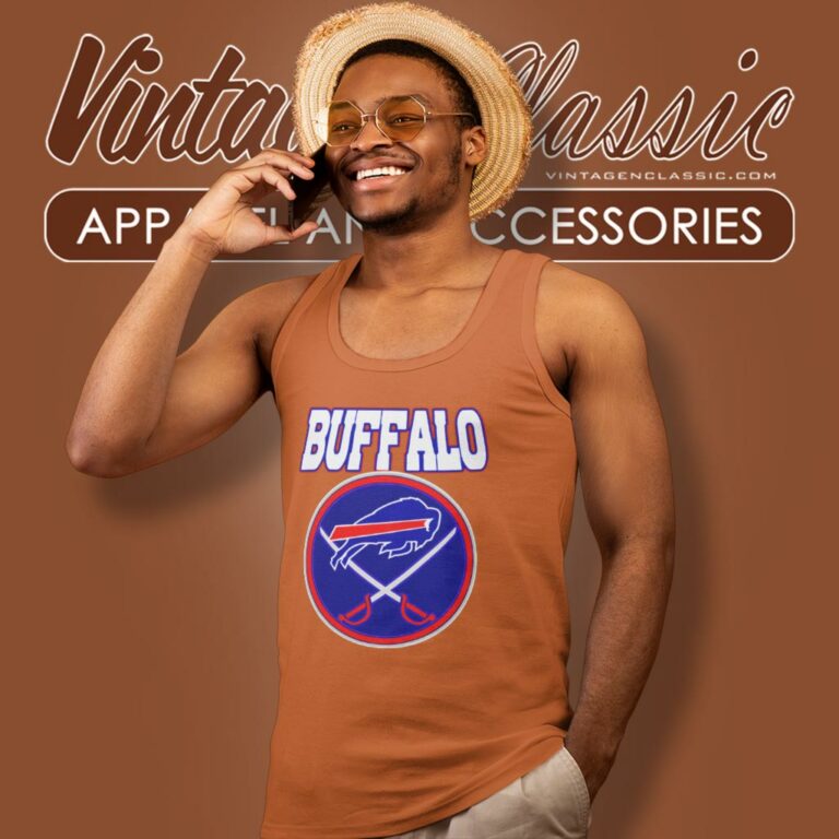 Buffalo Sabres X Bills Mash Up Tank Top Racerback Buffalo Sabres X Bills Mash Up Tank Top Racerback