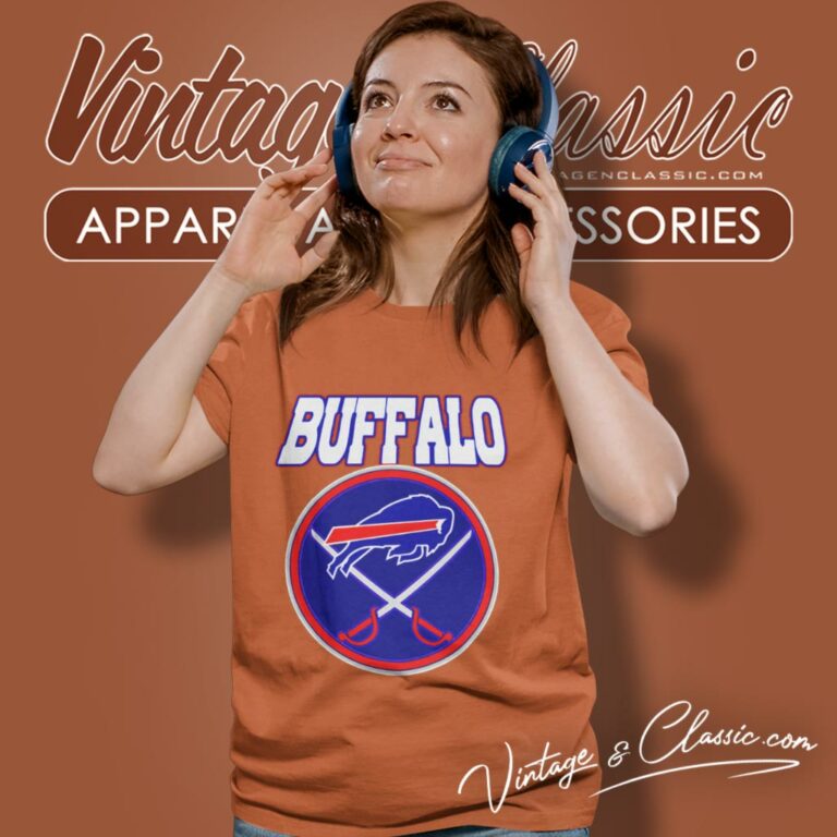 Buffalo Sabres X Bills Mash Up Women T Shirt Buffalo Sabres X Bills Mash Up Women T Shirt