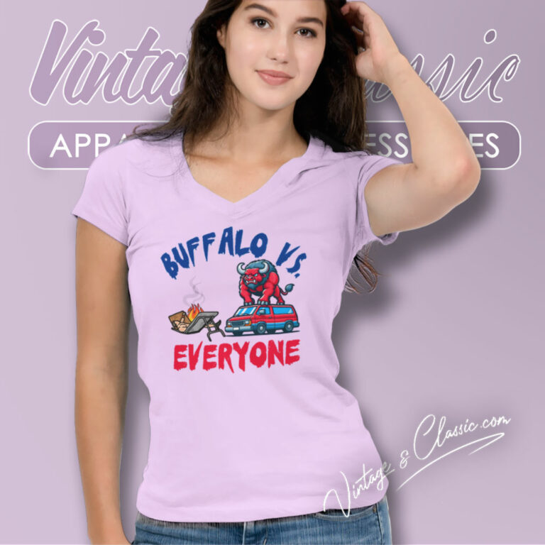 Buffalo Vs Everyone Football Funny V Neck TShirt Buffalo Vs Everyone Football Funny V Neck TShirt