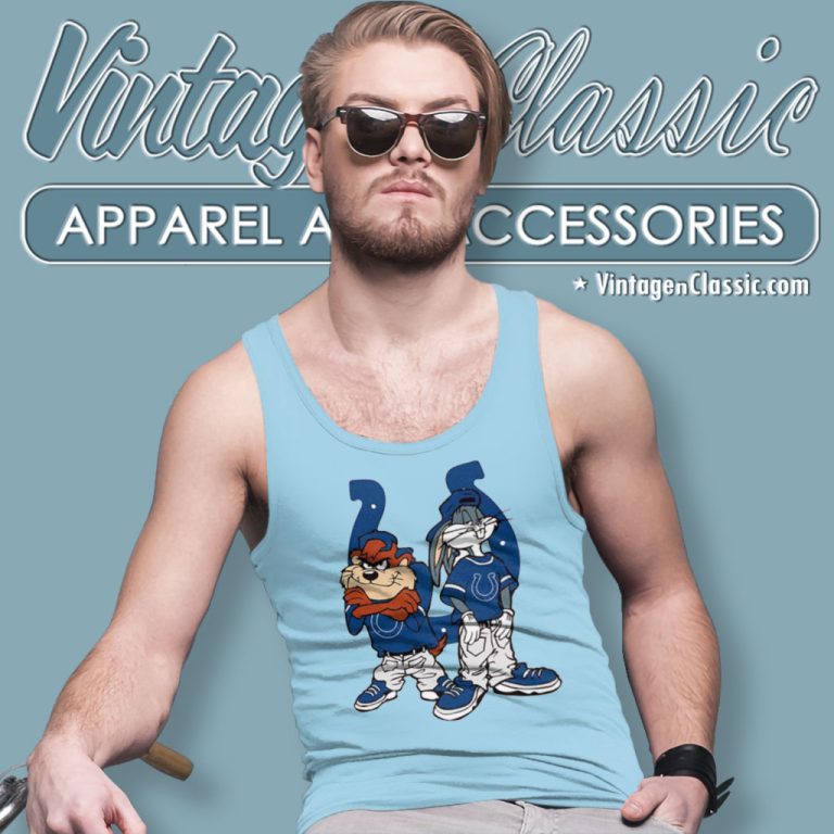 Bugs And Taz Indianapolis Colts Tank Top Racerback Bugs And Taz Indianapolis Colts Tank Top Racerback