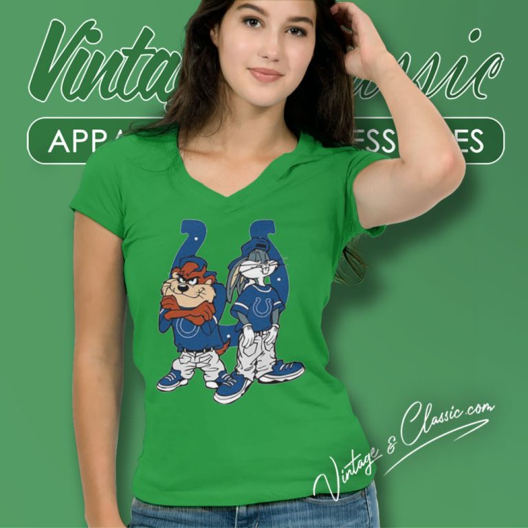 Bugs And Taz Indianapolis Colts V Neck TShirt Bugs And Taz Indianapolis Colts V Neck TShirt