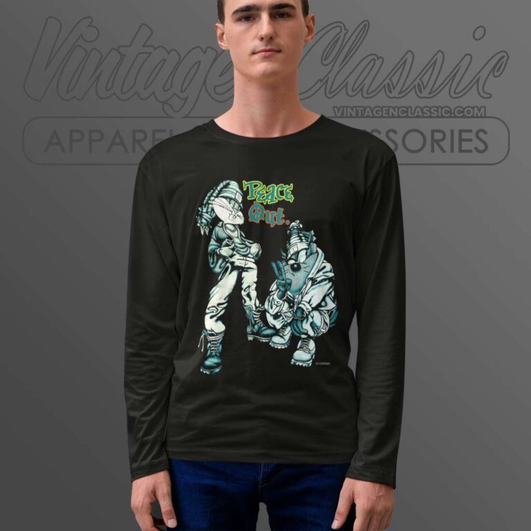 Bugs Bunny And Tazmania Peace Out Long Sleeve Tee Bugs Bunny And Tazmania Peace Out Long Sleeve Tee