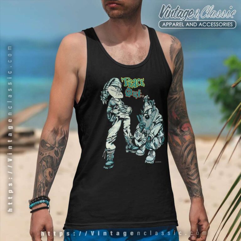 Bugs Bunny And Tazmania Peace Out Tank Top Racerback Bugs Bunny And Tazmania Peace Out Tank Top Racerback