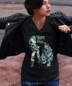 Bugs Bunny And Tazmania Peace Out V Neck TShirt