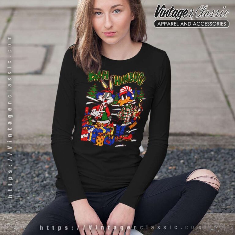 Bugs Bunny Daffy Duck Bah Humbug Long Sleeve Tee Bugs Bunny Daffy Duck Bah Humbug Long Sleeve Tee