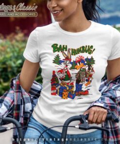 Bugs Bunny Daffy Duck Bah Humbug Women TShirt