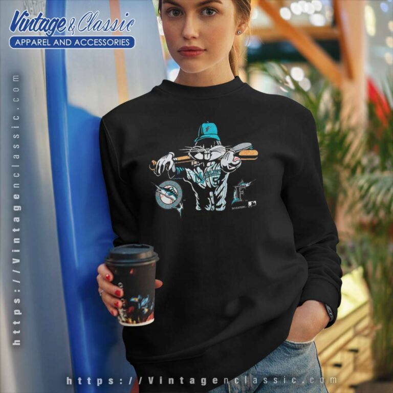 Bugs Bunny Florida Marlins Sweatshirt Bugs Bunny Florida Marlins Sweatshirt