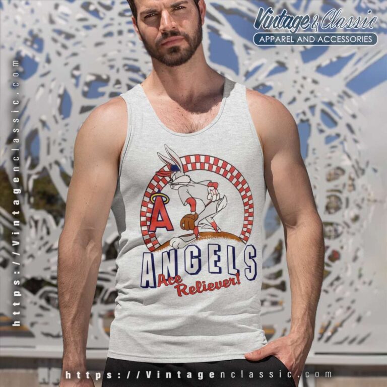 Bugs Bunny Los Angeles Angels Baseball Tank Top Racerback Bugs Bunny Los Angeles Angels Baseball Tank Top Racerback