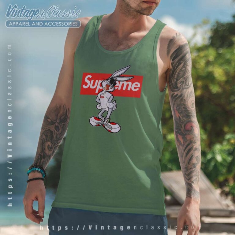 Bugs Bunny Supreme Glasses Tank Top Racerback Bugs Bunny Supreme Glasses Tank Top Racerback