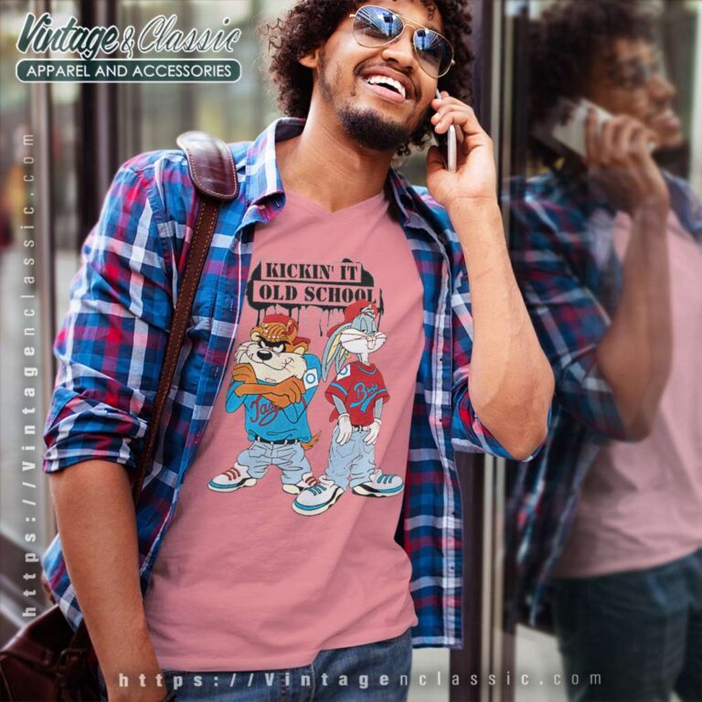 Bugs Bunny Taz Looney Tunes Retro V Neck TShirt Bugs Bunny Taz Looney Tunes Retro V Neck TShirt