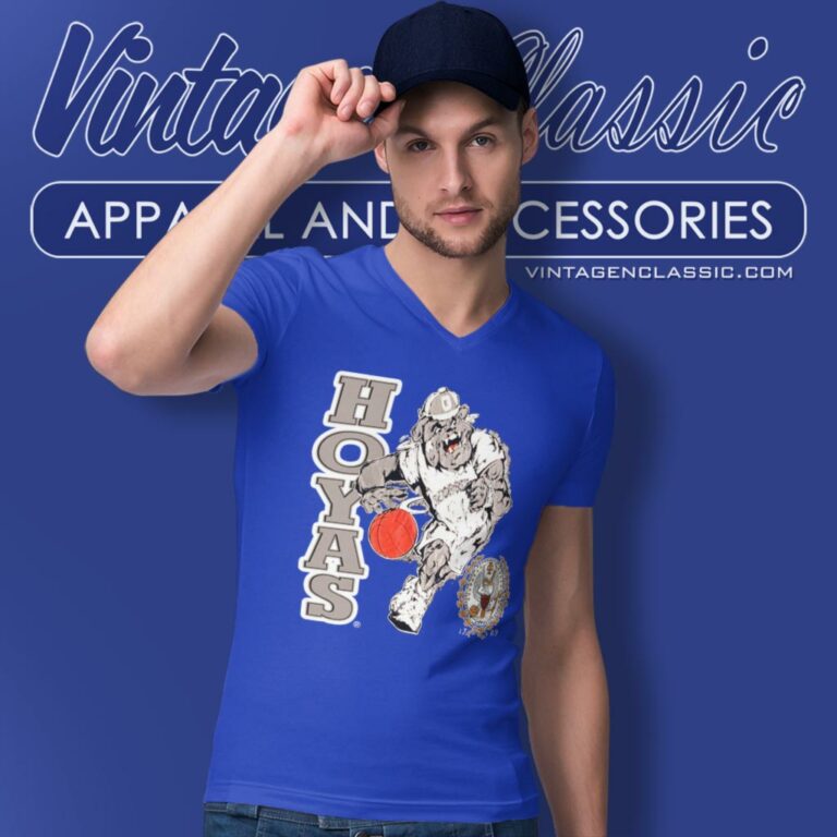 Bulldog Georgetown Hoyas Shirt University Of Georgetown V Neck TShirt Bulldog Georgetown Hoyas Shirt University Of Georgetown V Neck TShirt