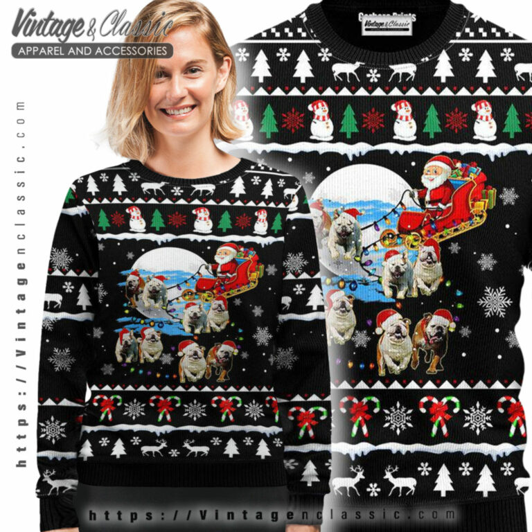 Bulldog Pointer Santa On Highway Ugly Sweater Ugly Sweater shirt Bulldog Pointer Santa On Highway Ugly Sweater Ugly Sweater shirt