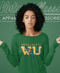 Bullwinkle J Moose Wossamotta University Long Sleeve Tee