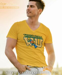 Bullwinkle J Moose Wossamotta University V Neck TShirt