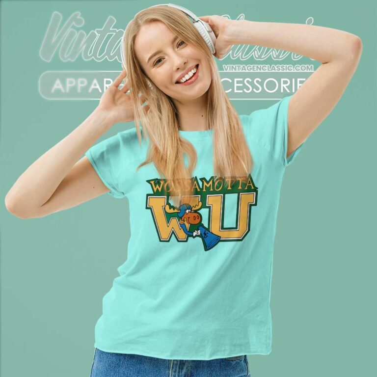 Bullwinkle J Moose Wossamotta University Women TShirt Bullwinkle J Moose Wossamotta University Women TShirt