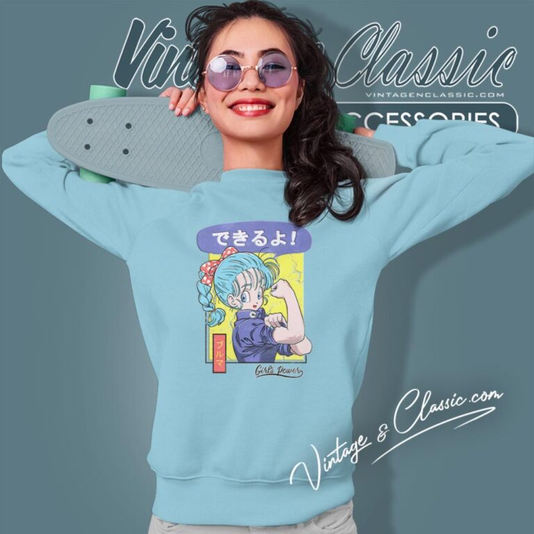 Bulma Girl Power Dragon Ball Sweatshirt Bulma Girl Power Dragon Ball Sweatshirt